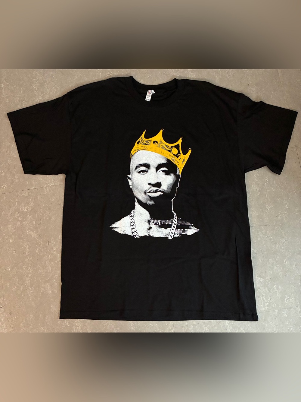 New AlStyle Black Graphic Tupac T-shirt Size XL
